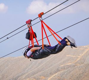 Jebel Jais zipline, Gear Up activity add on.